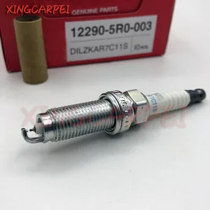 46pcs dilzkar7c11s iridium spark plugs 12290 5r0 003 for 2015 2018 honda fit 1 5l dilzkar7c 11s 90137 auto part free global shipping