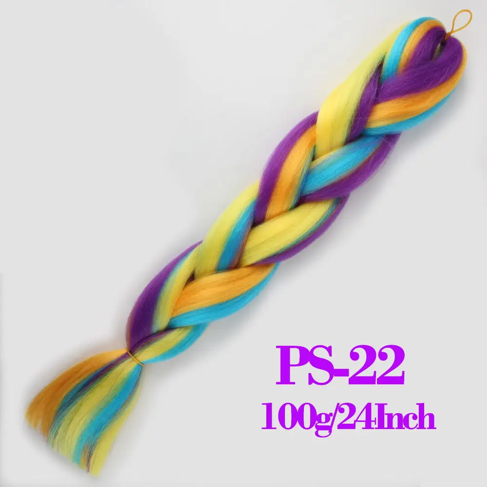 T#27/613 Pageup, 24 дюйма, 105 цветов, Длинные огромные волосы, вязанные крючком, косички, Омбре, косички, волосы, синие, розовые, серые, африканские синтетические волосы для наращивания - Цвет: T#27/613