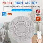 Умный беспроводной воздушный бокс для рисования Zigbee App, умный очиститель воздуха, увлажнитель, интеллектуальный детектор воздуха, Alexa Google Home