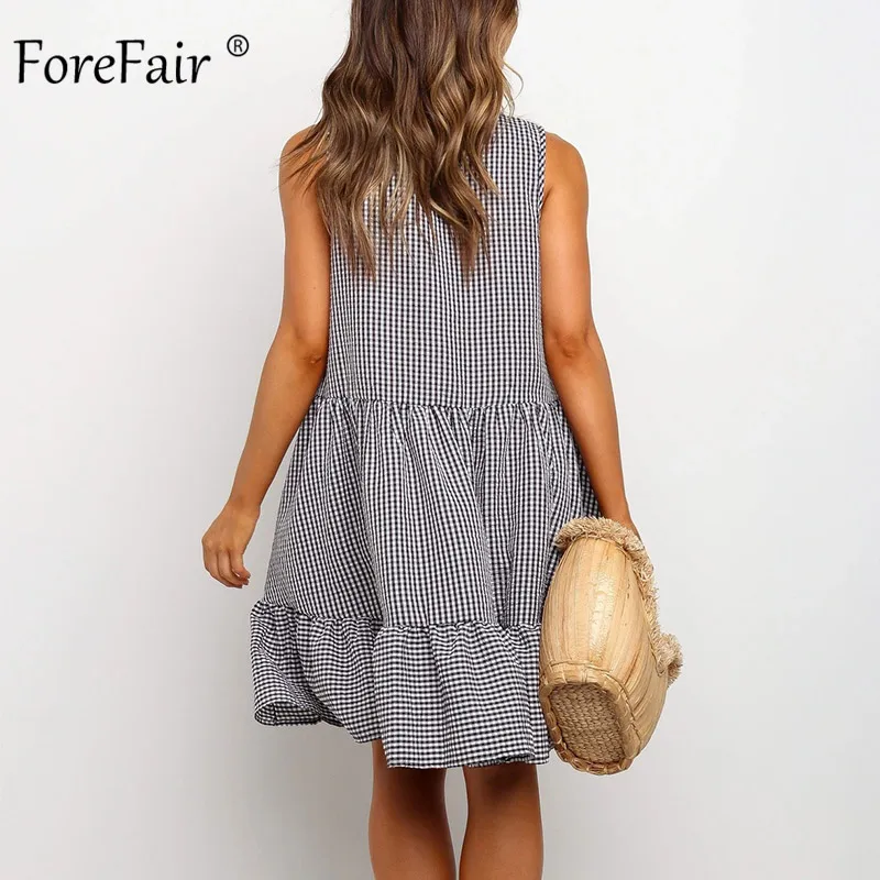 Женское пляжное платье с оборками Forefair повседневное летнее в стиле бохо круглым