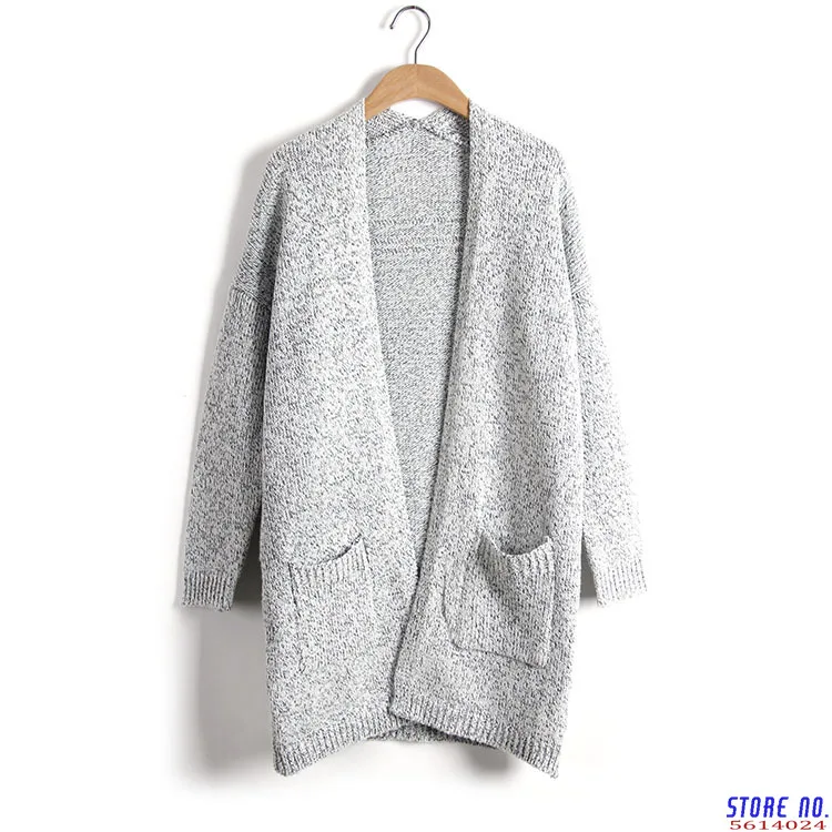 

Cardigan Feminino 2017 Autumn V Neck Long Sweater Women Loose Pocket Oversized Knitwear Warm Coat Plus Size 4XL 5XL LS37