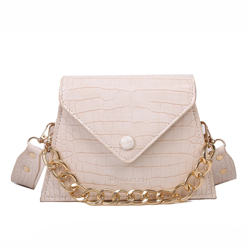 

Stone Pattern Chain PU Leather Crossbody Bags For Women 2021 Summer MINI Shoulder Handbags Lady Travel Cross Body Bag