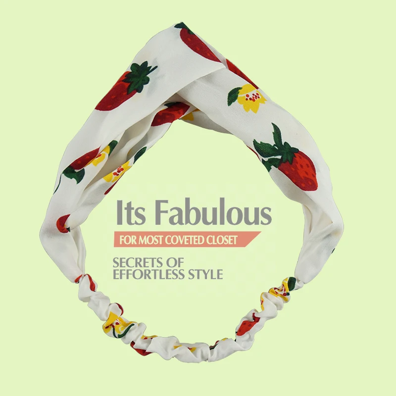 Женские аксессуары для волос девочек модные повязки на голову с принтом фруктов