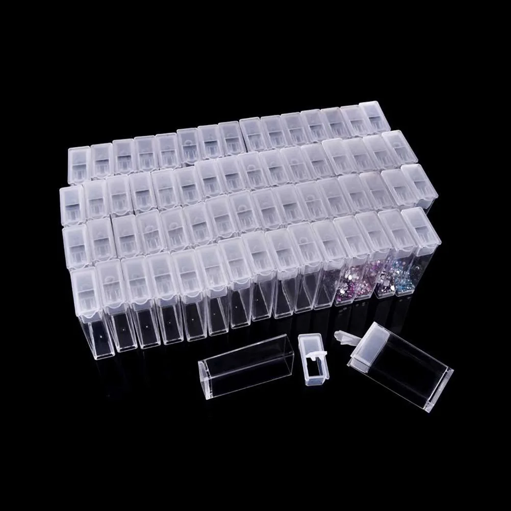 Коробка для хранения ювелирных изделий прозрачный пластиковый бокс с 64 ячейками