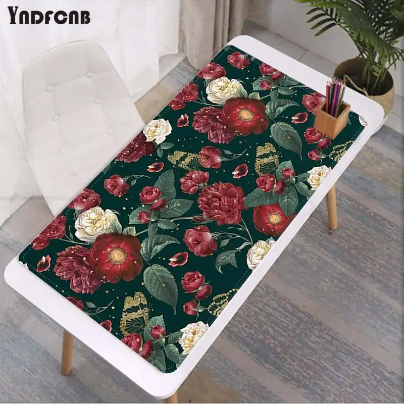 

YNDFCNB Red Rose Flower Custom Skin Comfort Mouse Mat Gaming Mousepad Size for Deak Mat for overwatch/cs go/world of warcraft