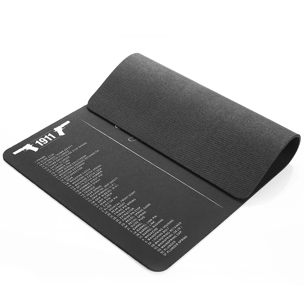 

1911 Gun Cleaning Rubber Mat 17"x11" Waterproof Non-Slip Cleaning Mat with Parts Diagram and Instructions Armorers Bench Mat