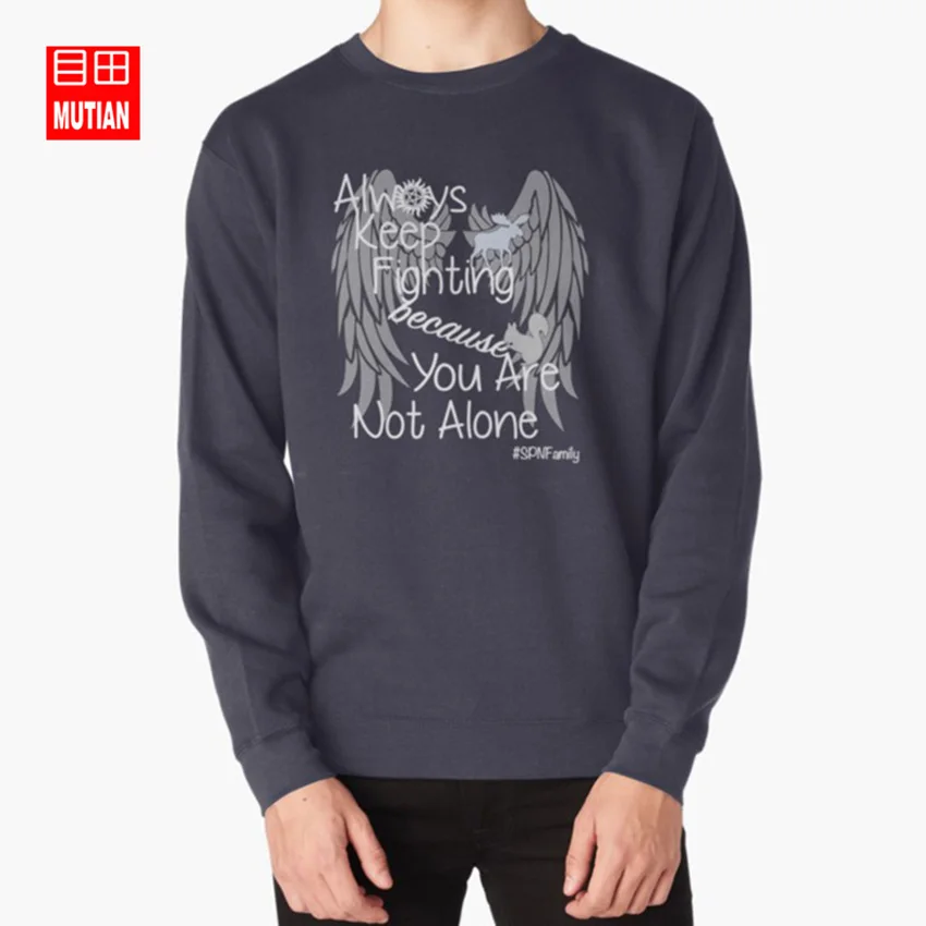 Supernatural Campaigns hoodies sweatshirts always keep fighting akf supernatural you are not alone love yourself spnfamily jared | Мужская