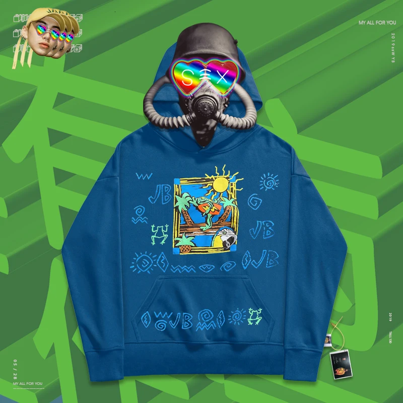 Новое поступление Свитера для улицы и досуга рисунок в виде лягушки граффити