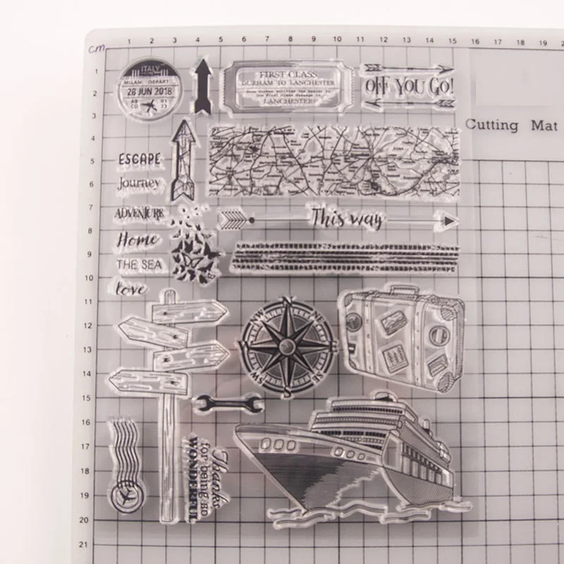 

Navigation Adventure Transparent Clear Stamps / Silicone Seals Roller Stamp for DIY Scrapbooking Photo Album/Card Making