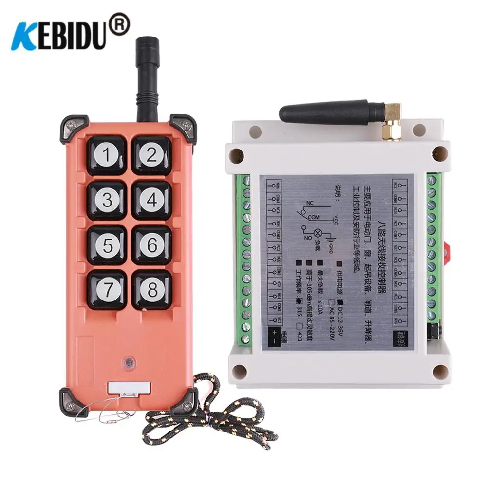 433 МГц беспроводной универсальный пульт дистанционного управления DC12V 24V 36V 8CH RF