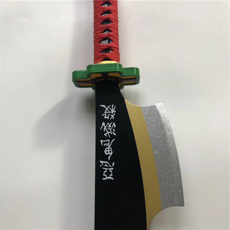 Деревянный реквизит Kimetsu No Yaiba Tengen Uzui Twin Swords оружие для косплея Хэллоуина