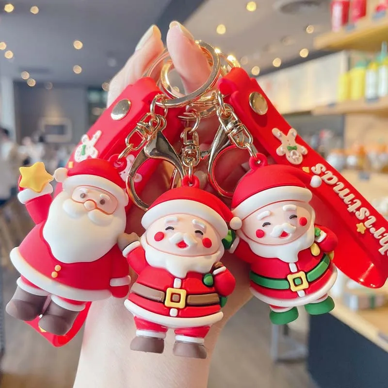 

Santa Claus Keychain Cartoon Pendant Car Key Charm Christmas Gifts Christmas Theme Key Chain Gifts for Children