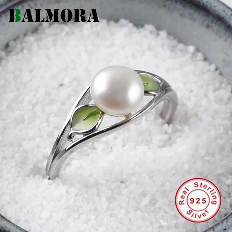 Оригинальные открытые кольца в виде листьев BALMORA 100% реальные 925 чистые женские
