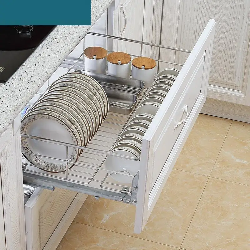 

Cestas Para Colgar En La Ducha Pantries Almacenaje Armario Platos Stainless Steel Rack Cozinha Cuisine Kitchen Cabinet Basket