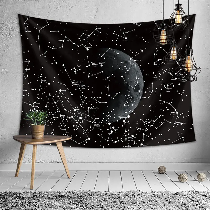 

Constellation Tapestry Fantasy starry sky Blanket Galaxy Space Pattern towel Wall Hanging Cloth Bedspread Bedroom Decoration 1PC