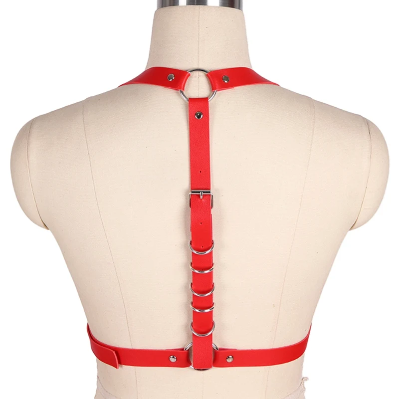 Женский кожаный ремень безопасности клетка бюстгальтер женское белье панк