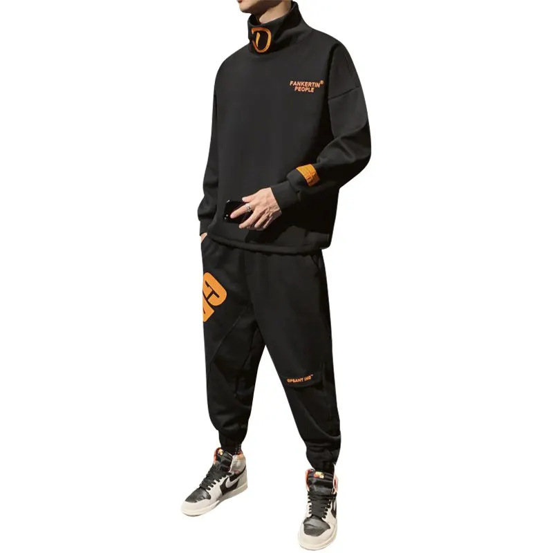 

Man Tracksuit Cotton For Spring Jogging Hooded Mens Basketball Tracksuits Hip Tuta Sportiva Uomo Men Two Piece Set Solid HH50TZ