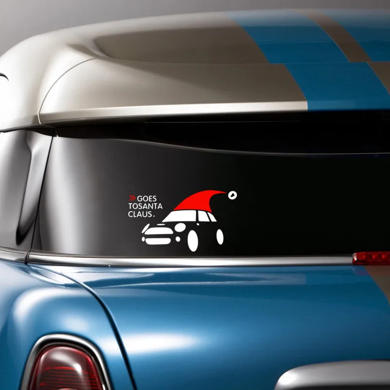 Милые Мультяшные наклейки на кузов автомобиля рождественские для BMW Mini Cooper Peaceman