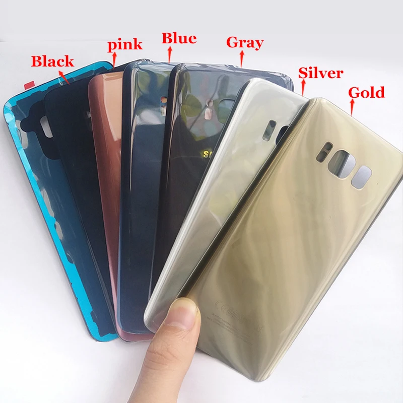 Для Samsung Galaxy S8 G950 G950F Plus G955 G955F задняя крышка для аккумулятора стеклянная дверь
