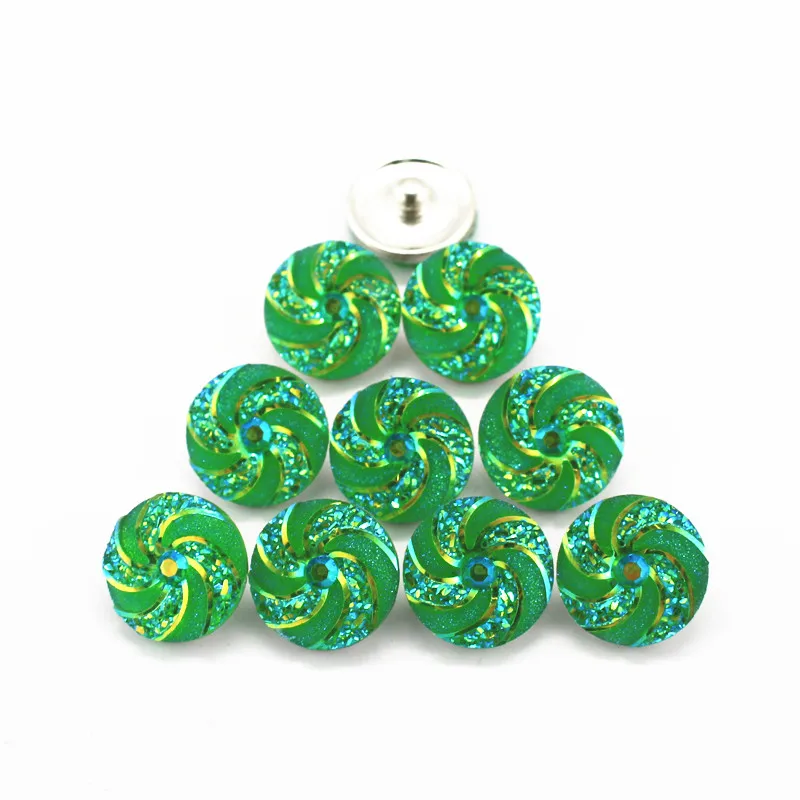 Оптовая продажа 10 шт./лот полимерная зеленая мельница модные круглые кнопки