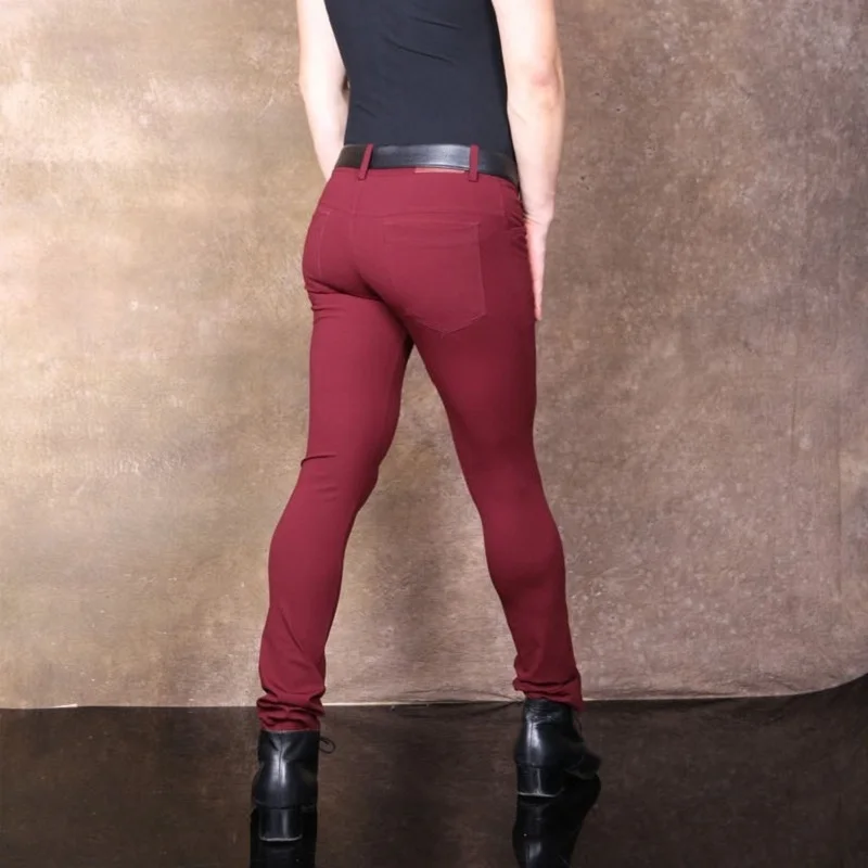 Бизнес талии колготки сексуальные мужские высокие эластичные брюки карандаш