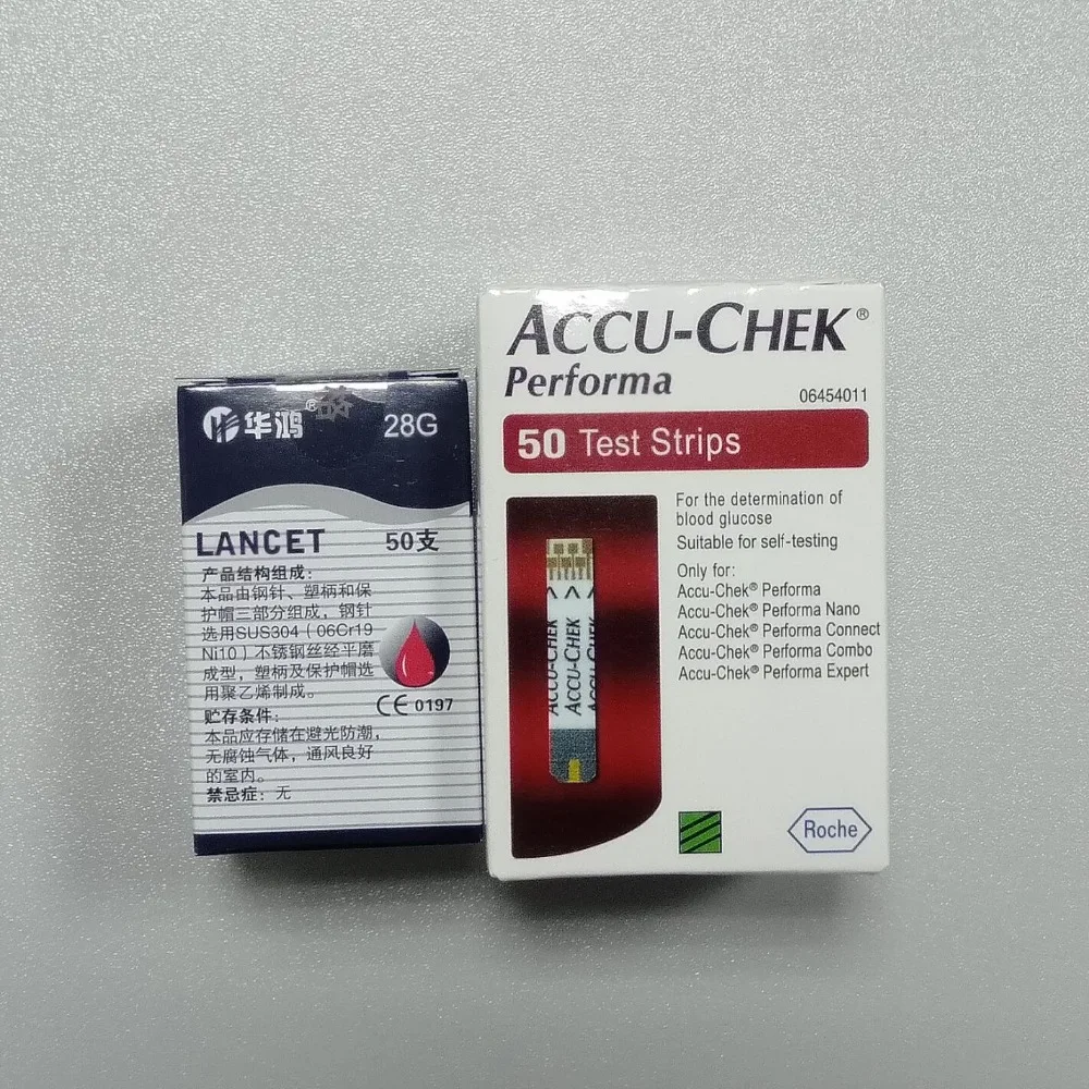 50 шт., срок годности 31th. 10, ACCU-CHEK, тест-полоски для определения уровня глюкозы в крови, стерильное полотенце, спиртовой антисептик для рук