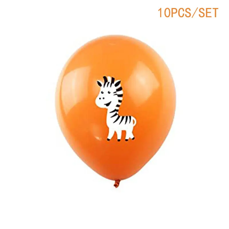 

10pcs/lot 12inch Latex Balloons Jungle Safari Birthday Party Decoration Animal Balloon Supplies Kids Toys Baby Shower Air Globos