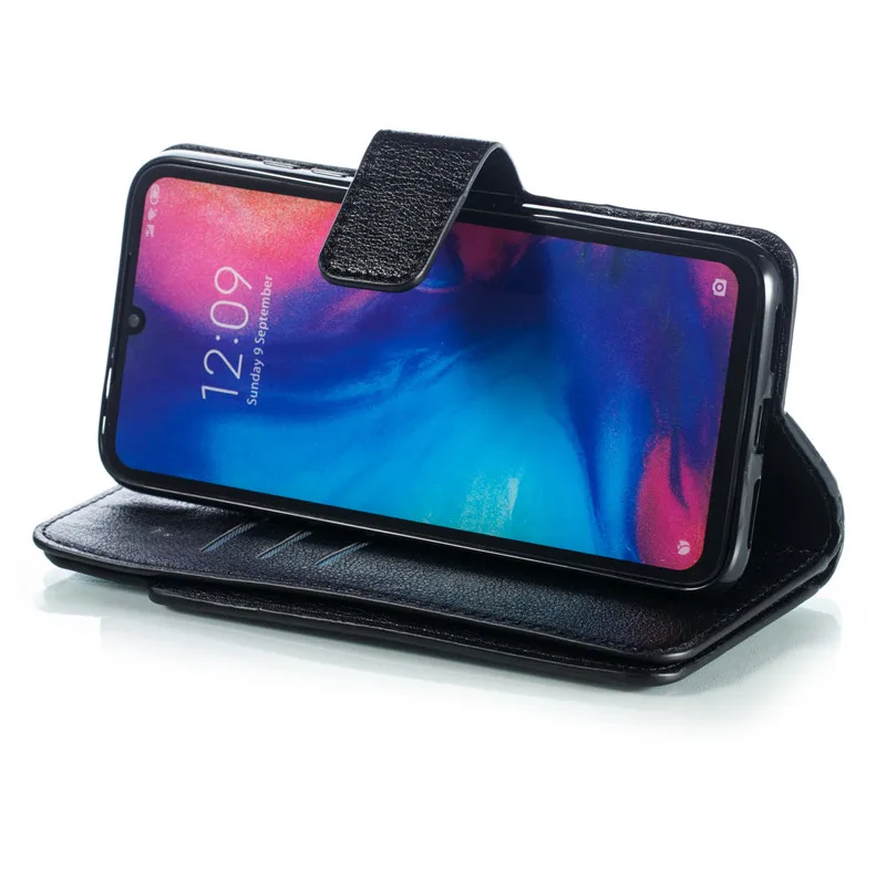 Для Xiaomi Redmi Note 7 кожаный чехол флип карта кошелек Магнит для делового телефона Pro