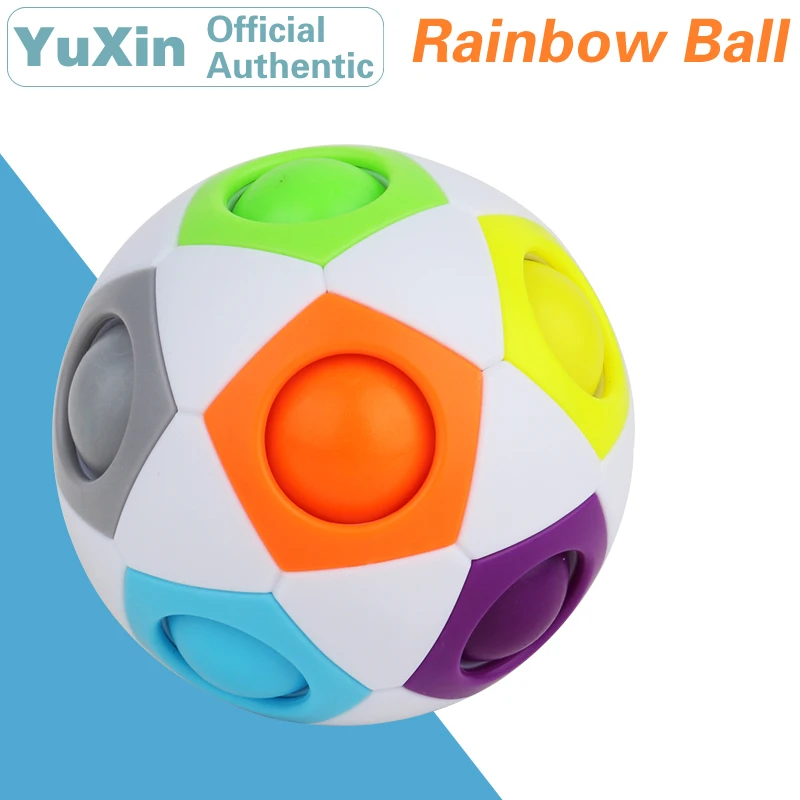 

YuXin Радужный шар Магический Куб Головоломка обучающие игрушки для детей подарок на день рождения