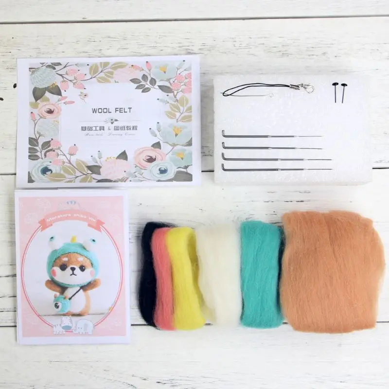 Хомяк животное кукла Шерсть Войлок ремесло DIY не законченный набор для рукоделия