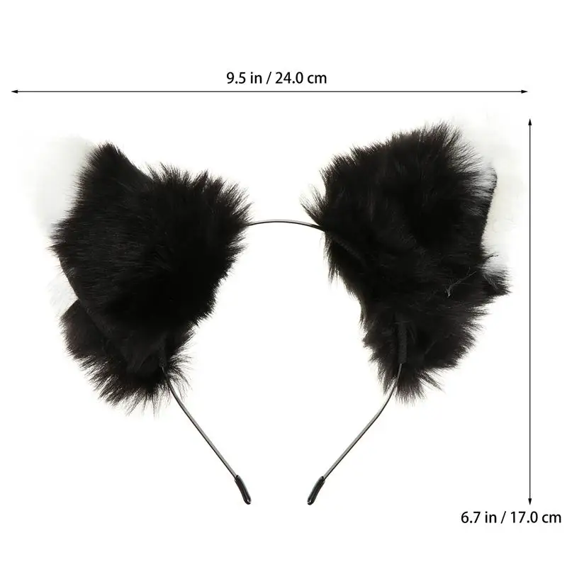 

2Pcs Adorable Delicate Head-wraps Charming Head-wears Fluffy Hair Decorations