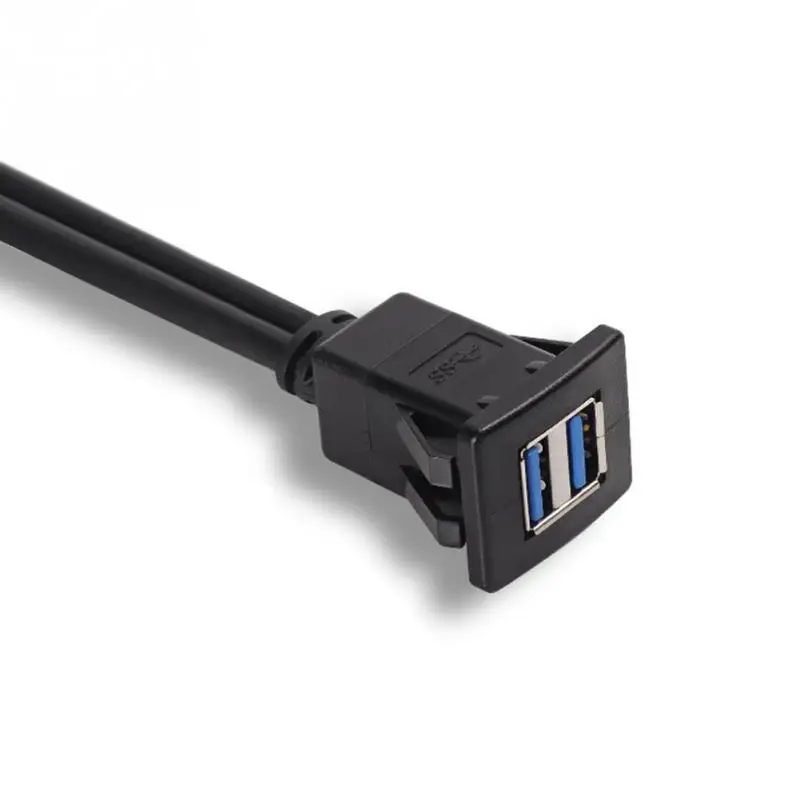 1 м зарядный удлинитель с двумя портами USB3.0 квадратная Водонепроницаемая линия