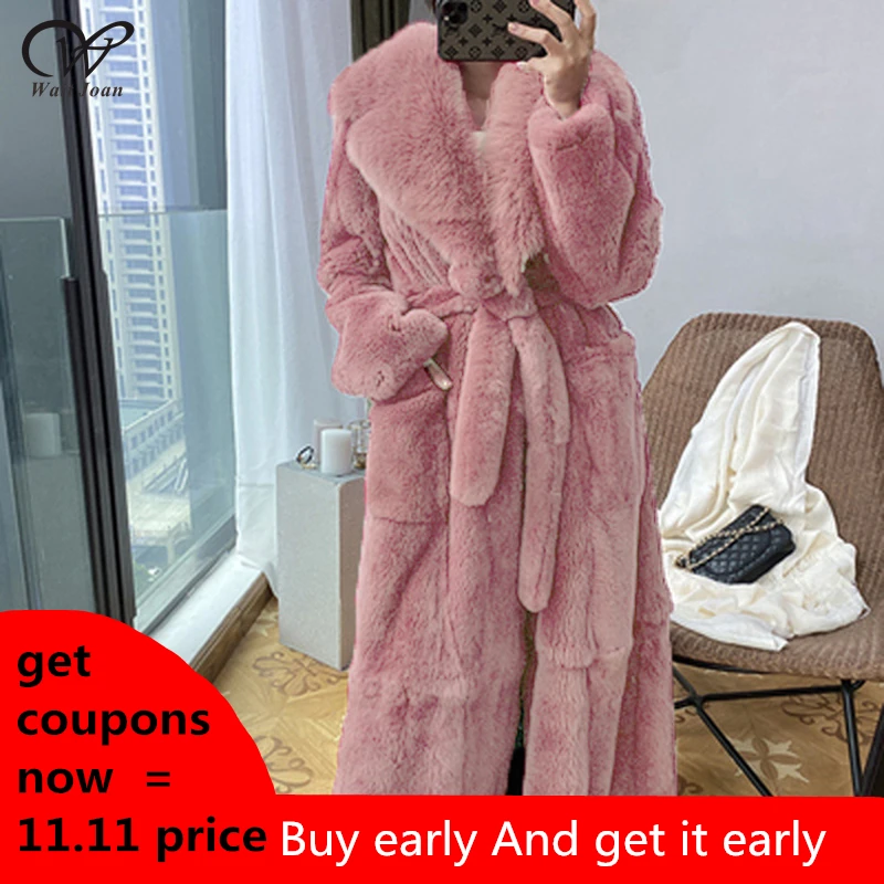 Женские зимние куртки пальто из искусственного меха теплое толстое свободное