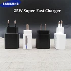 Оригинальный Samsung S20 Ultra Note 10 20 25 Вт EUUSUK штекер супер быстрый зарядный адаптер EP-TA800 для Galaxy S21 S20 Plus A52 A72 A80