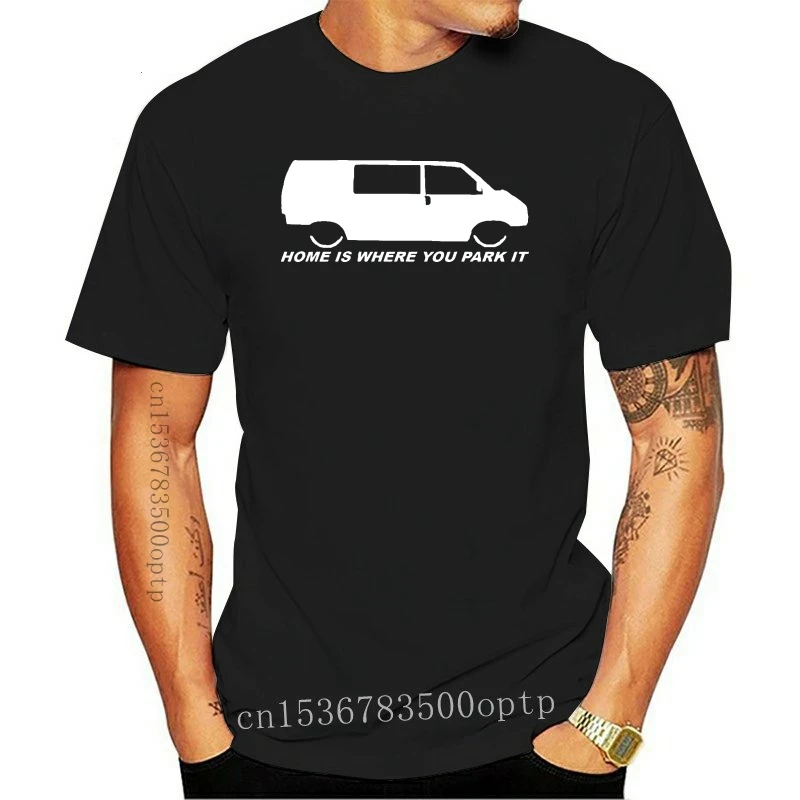 Camiseta de alta calidad para hombre, camisa de coche T4 de Alemania, Campers, Van, Transporter, Bus, papá, Kombi Dub, regalo personalizado, Camiseta de cuello redondo 2021