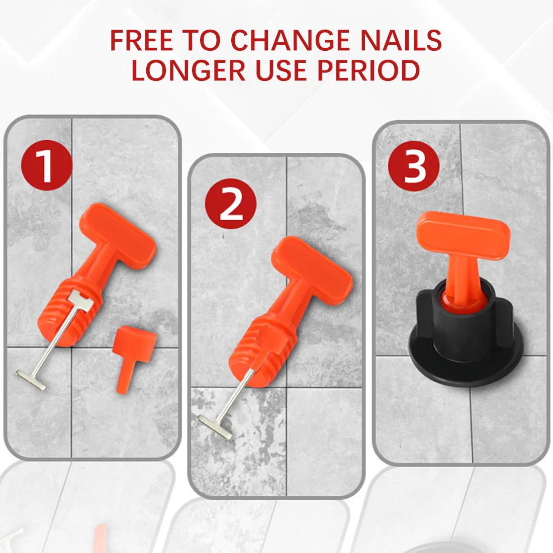 

100 Pcs Replacement Steel Needles for Flooring Wall Tile Leveling System Leveler Replaceable Pin Tiling Construction Tools 1.5mm