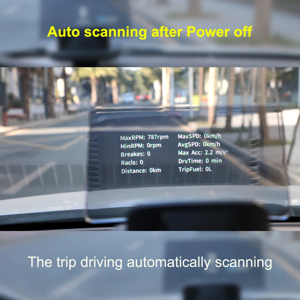 EANOP M70 2020 зеркало HUD Дисплей OBD2 проектор скорости в реальном времени Монитор RPM