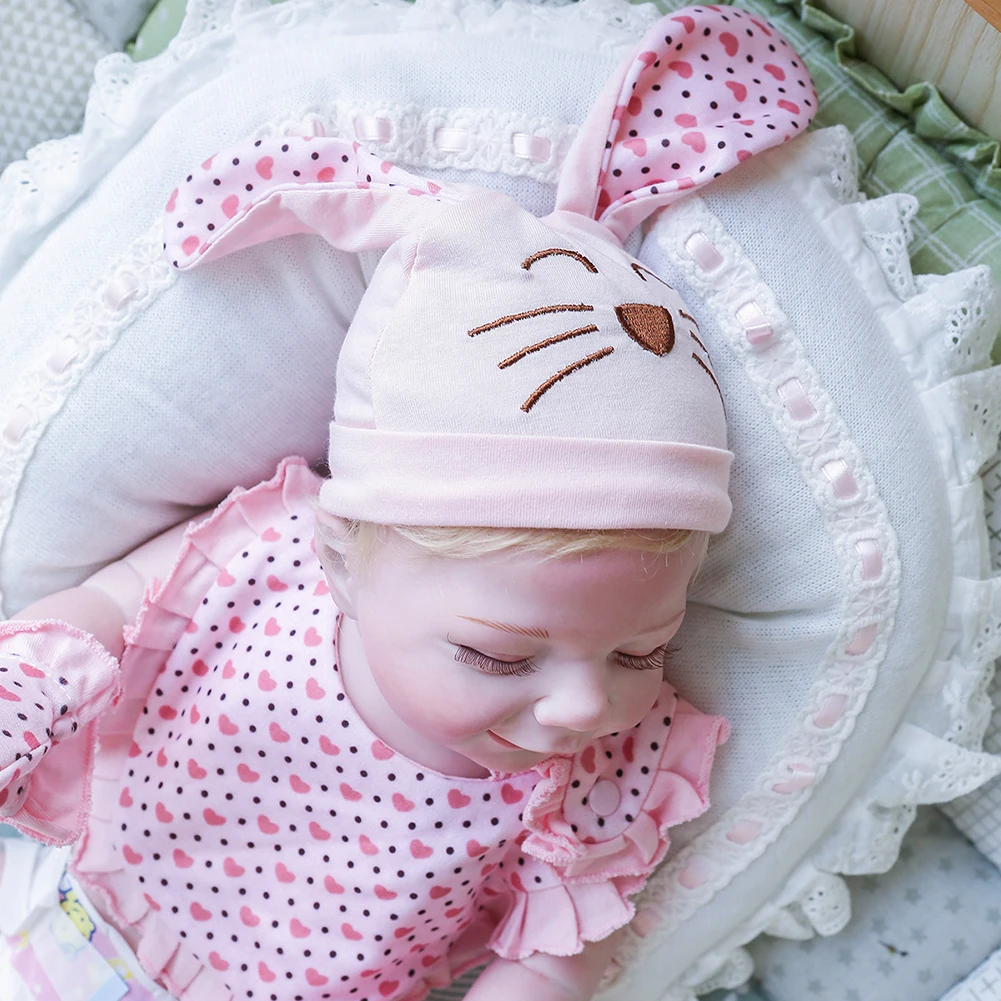 

50cm Reborn Doll Baby Toys Soft Silicone Cute Bow Knot Hairband with Milk Bottle Fashion Waterproof Doll Baby Toy For Kids Gifts