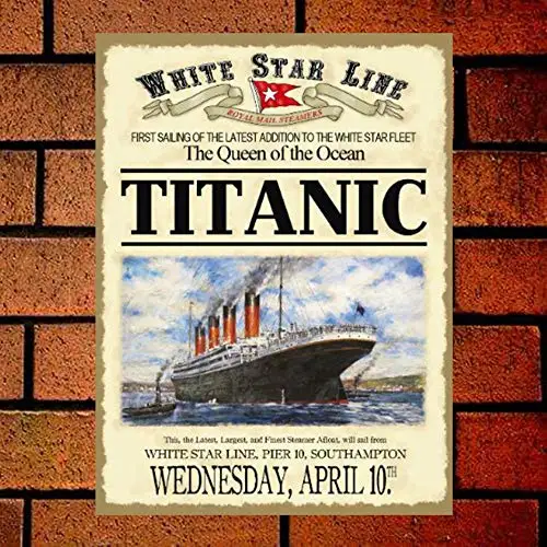 

Titanic Advertising 12x16 Unique Wall Signs Decors