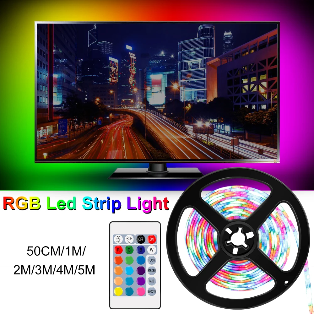 Светодиодная ленсветильник RGB 2835 водонепроницаемая лента rgb 5 В Диодная s гибкая