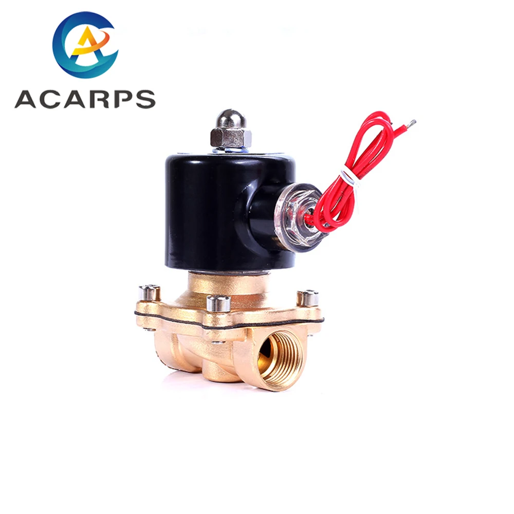 1/2 220v 110v 24v Соленоидный клапан нормально закрытый латунный для воды, нефти, газа
