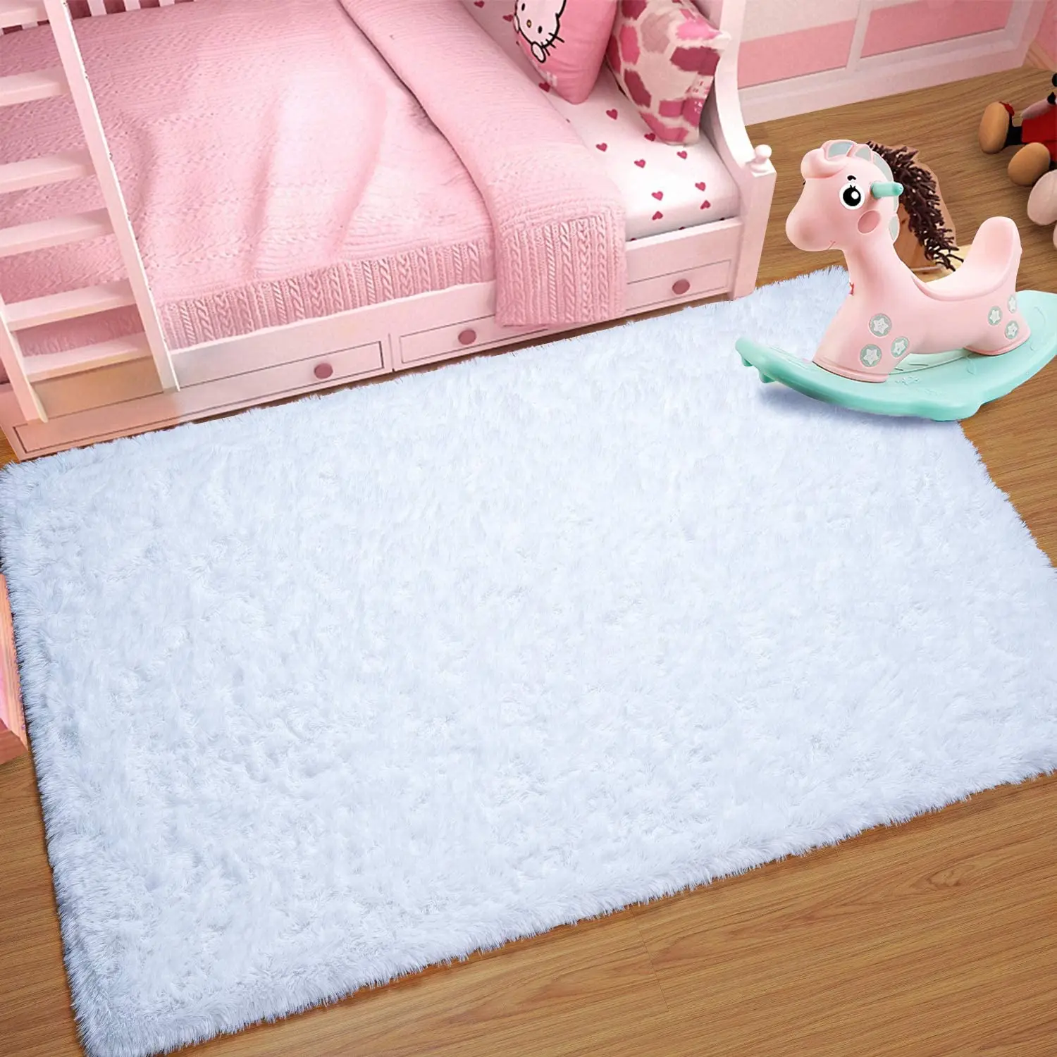 Небольшие пушистые коврики для гостиной ворсистый ковер нескользящий детской