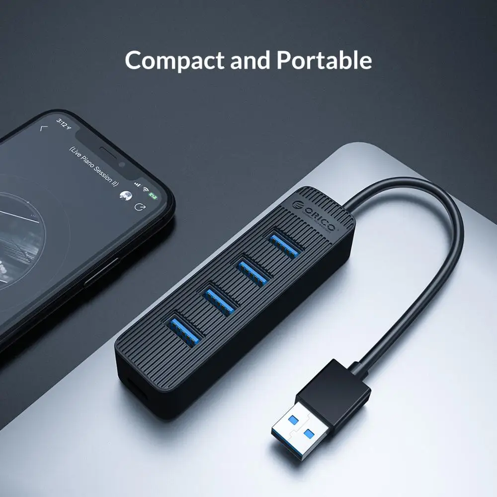 Концентратор ORICO TWU3 4A 7A USB 3 0 с портом питания Type C разветвитель на 4/7 портов OTG