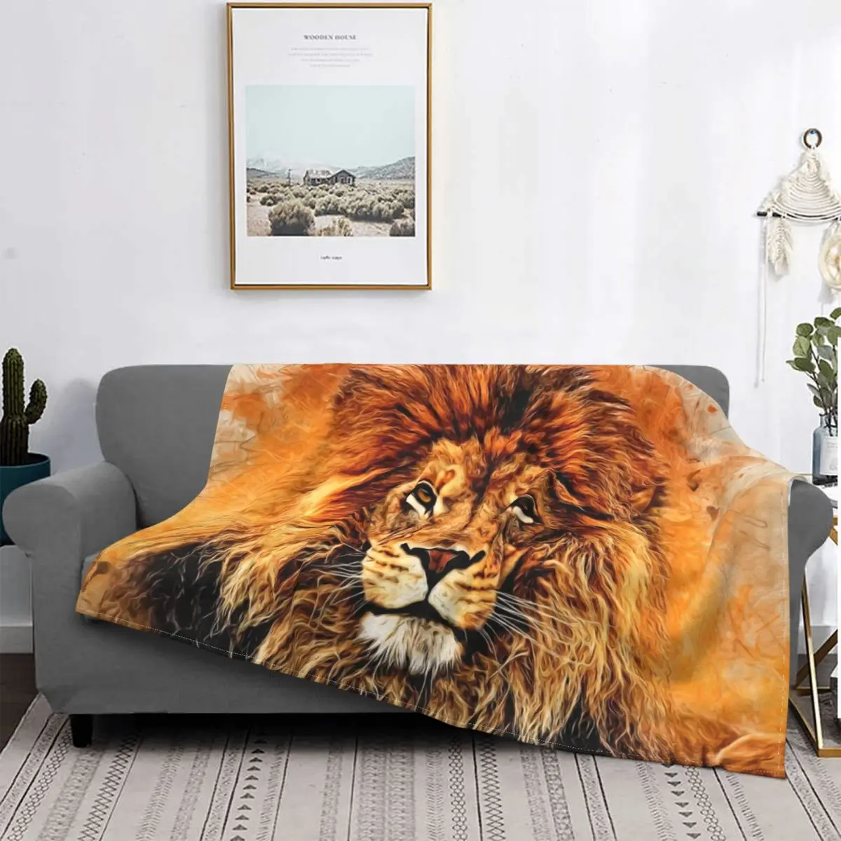 

Liquid Lion Blanket Animal King Plush Warm Soft Flannel Fleece Throw Blanket For Sofa Bedspread Quilt Office Decor Outlet