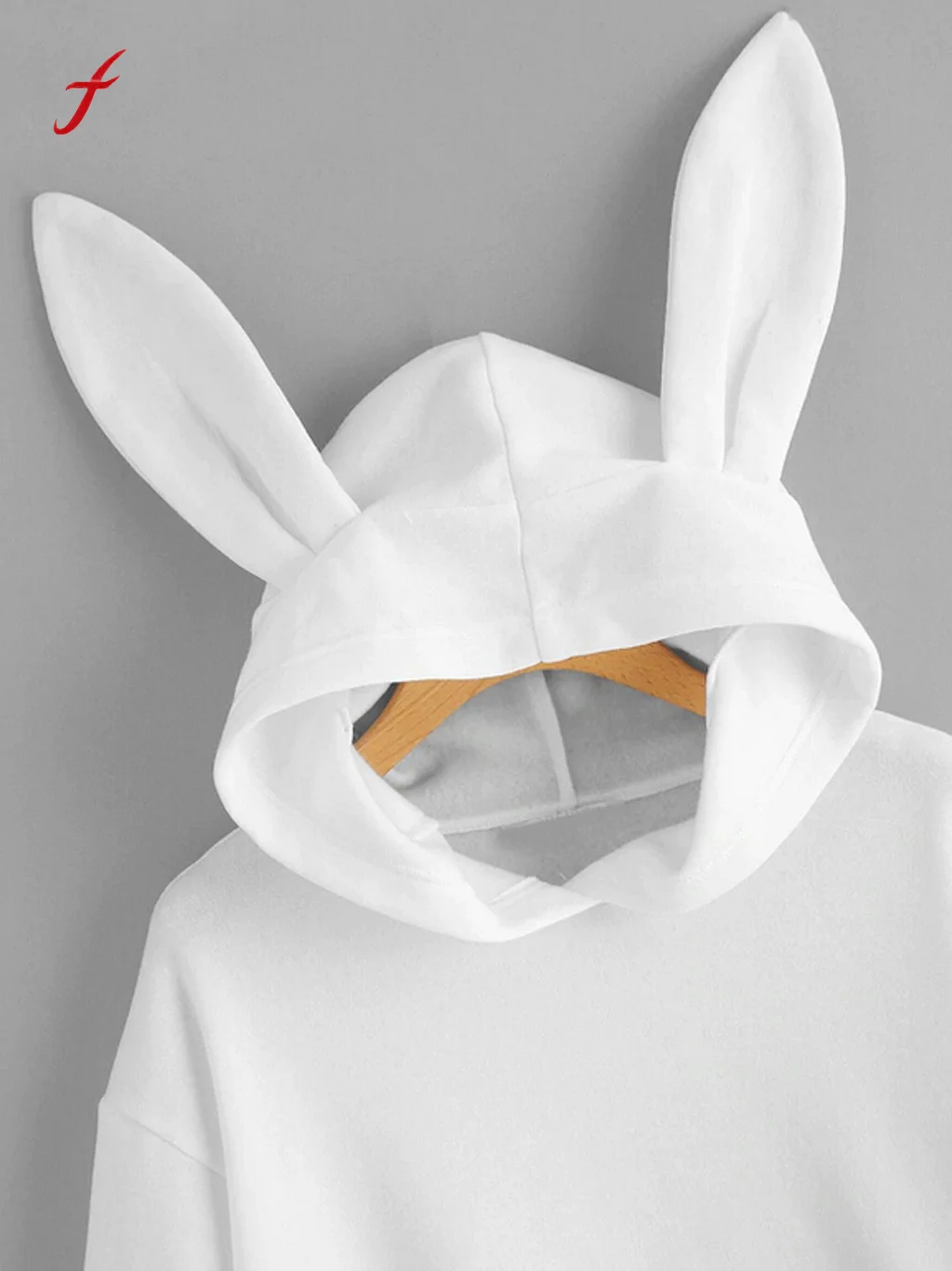 Feitong толстовки с капюшоном женские заячьи ушки Длинный Рукав Толстовка пуловер