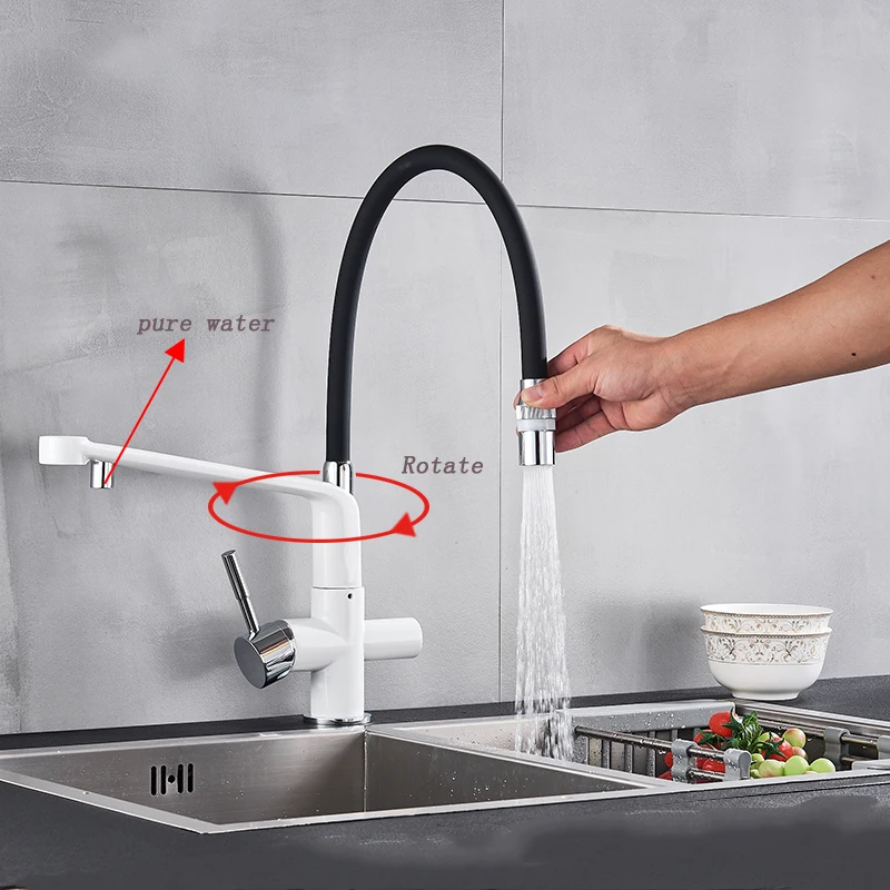 Kitchen Faucet Surface Chrome Sink Brass With Filter Tap Pure Water | Обустройство дома
