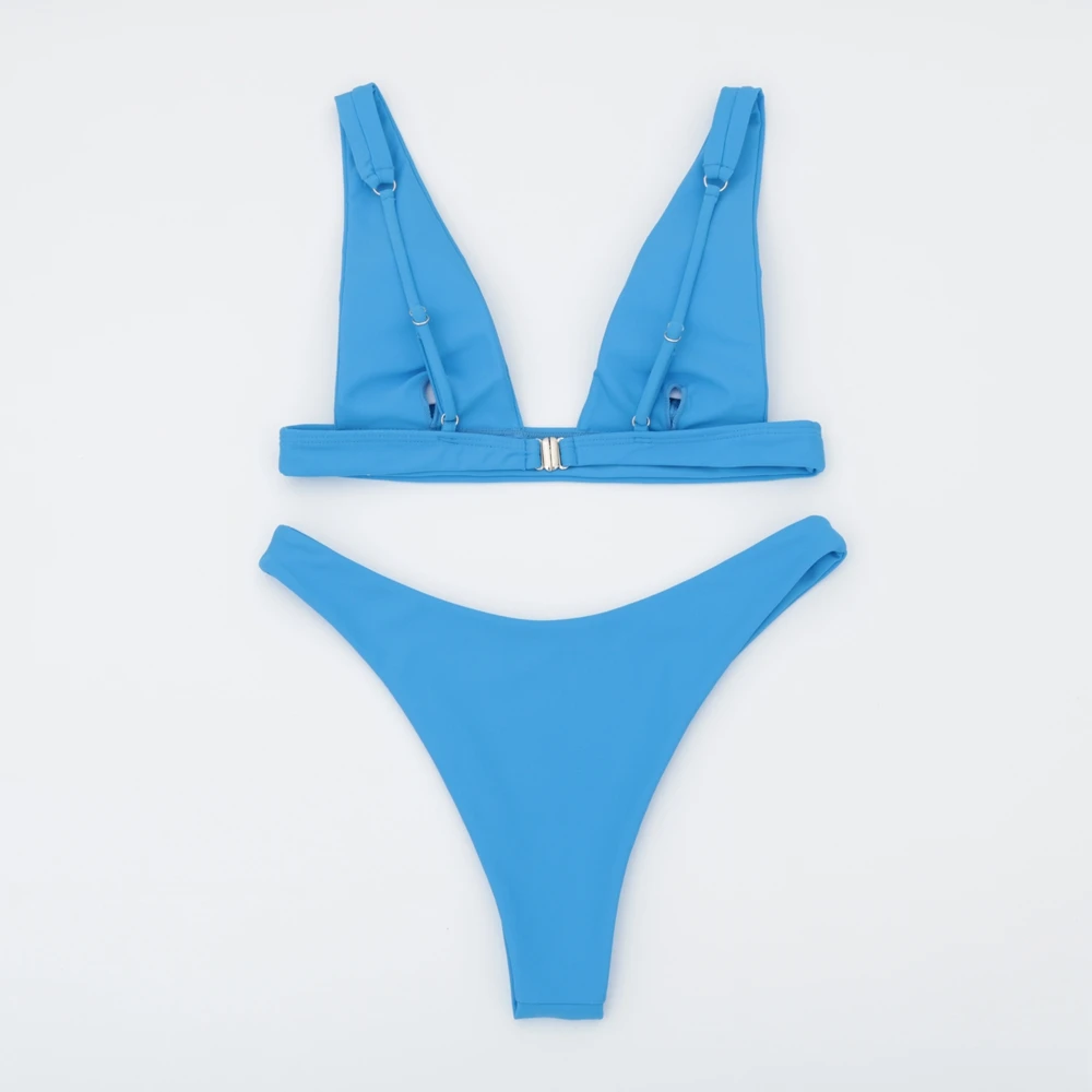 

New Sexy Bikini 2021 Solid Swimsuit Women Swimwear Push Up Bikini Set Brazilian Bathing Suit Summer Beach Wear Swimming Suit XL