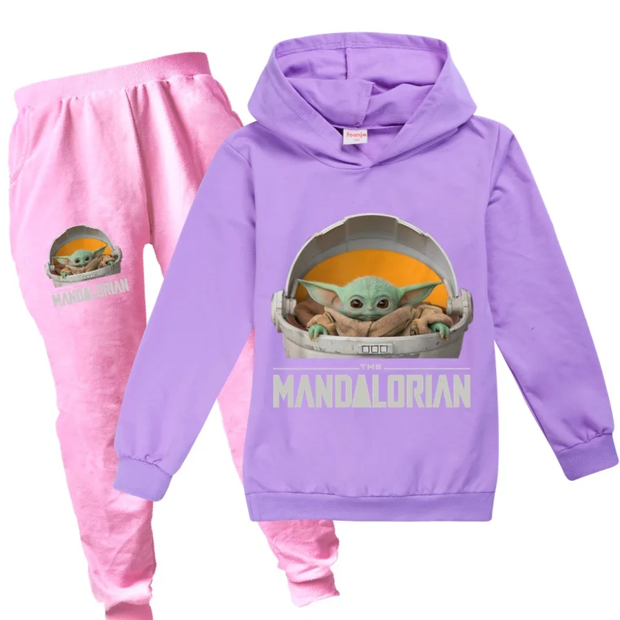 Детский Забавный комплект с капюшоном для мальчиков и девочек рисунком из