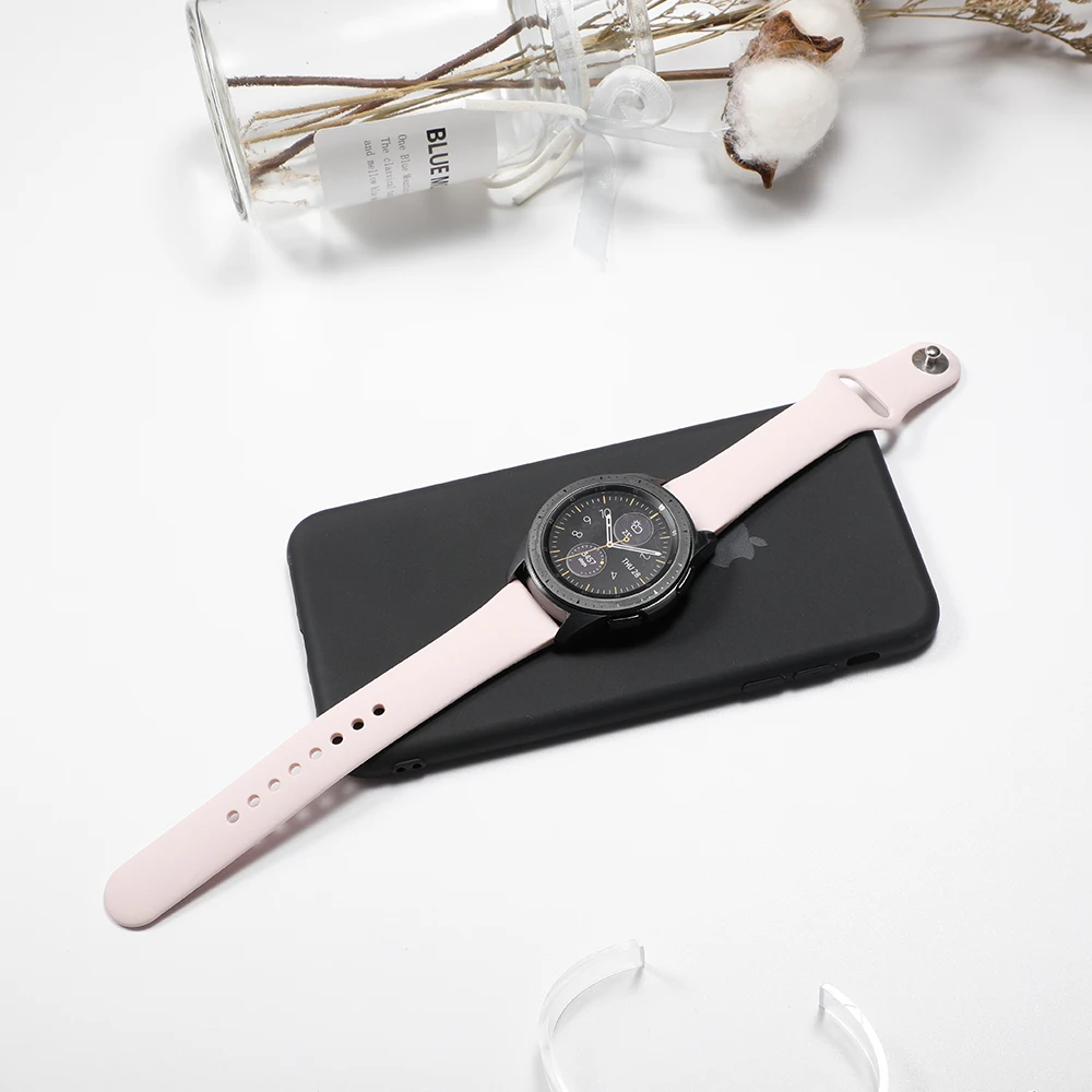 Lerxiuer Galaxy Watch Active 42 мм 22 мм ремешок для часов браслет для samsung gear Sport S2 amazfit bip Смарт часы силиконовый Correa