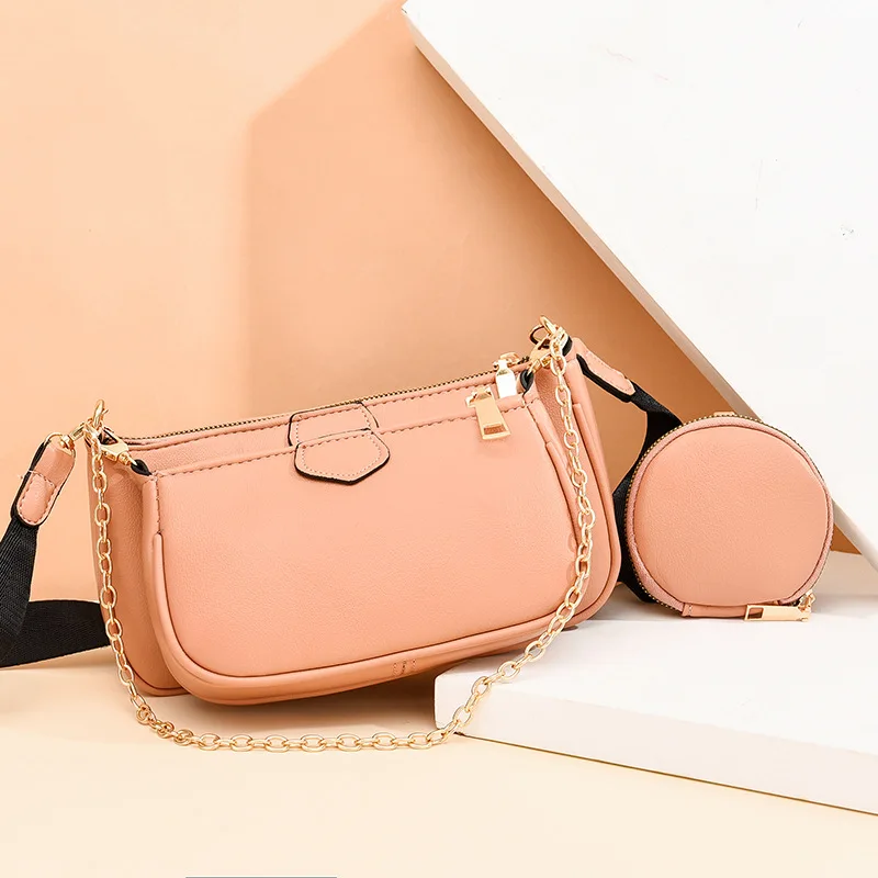 

Small Crossbody Bags for Women Multipurpose Golden Zippy Handbags with Coin Purse including 3 Size Bag